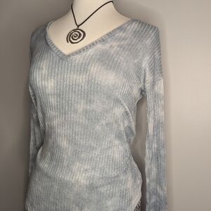American Eagle Outfitters Sky Blue V-Neck Sweater